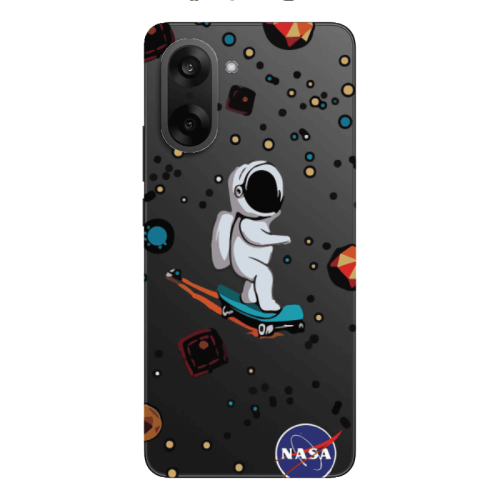 Oneplus Nord CE 5 Astronaut with skateboard Transparent Silicone TPU Θήκη