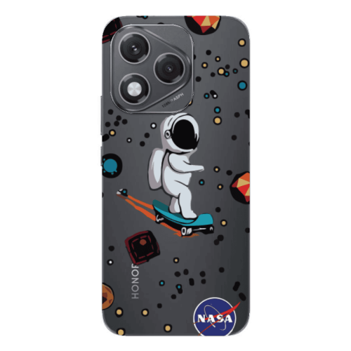 Honor 400 Lite Astronaut with skateboard Transparent Silicone TPU Θήκη