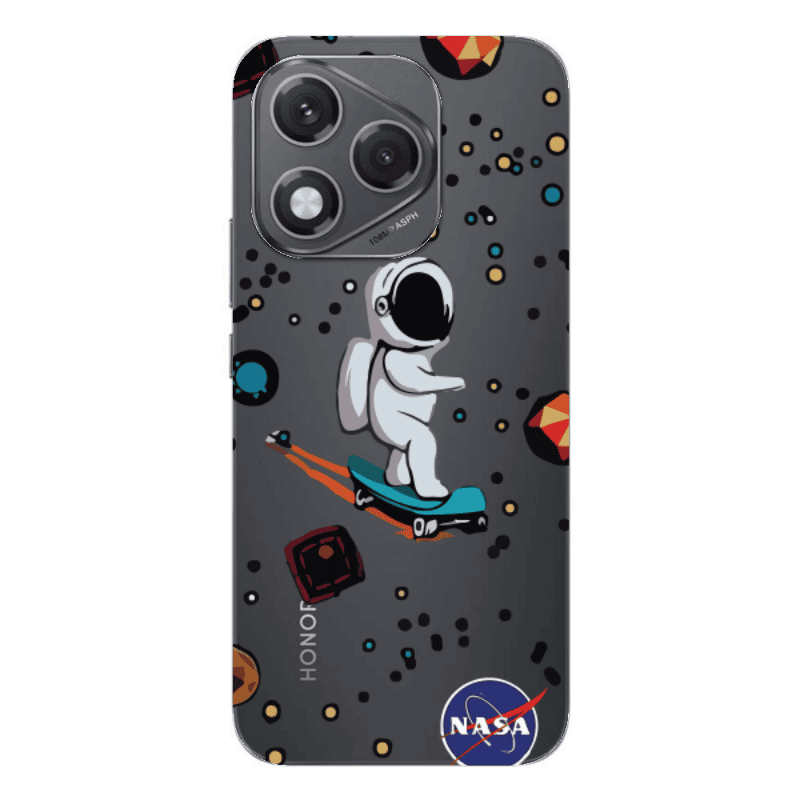 Honor 400 Lite Astronaut with skateboard Transparent Silicone TPU Θήκη