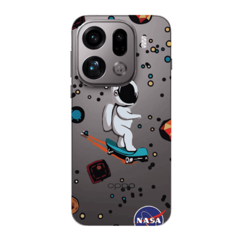 Oppo Find X9 Pro Astronaut with skateboard Transparent Silicone TPU Θήκη