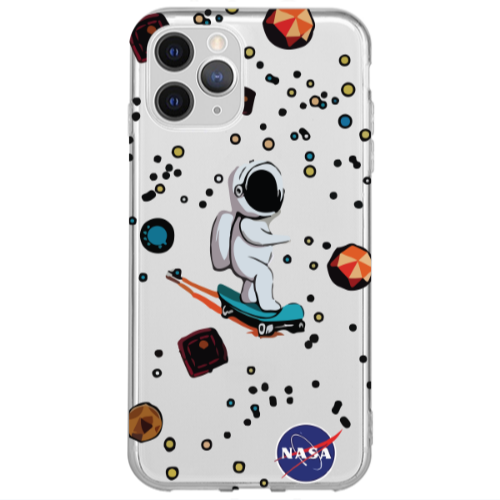 Apple iPhone 13 Pro Max Astronaut with skateboard Transparent Silicone TPU Θήκη