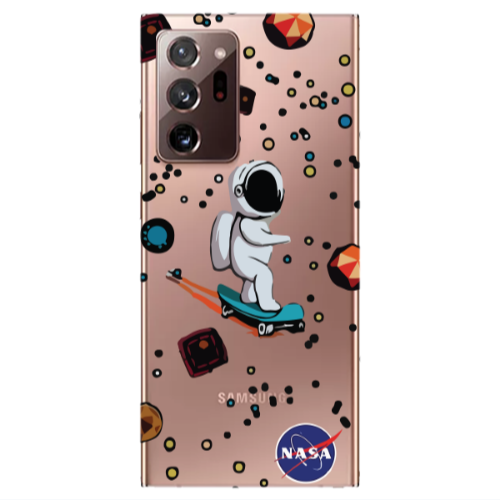 Samsung Note 20 Ultra Astronaut with skateboard Transparent Silicone TPU Θήκη