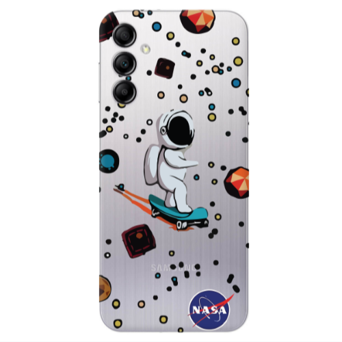 Samsung A24 Astronaut with skateboard Transparent Silicone TPU Θήκη