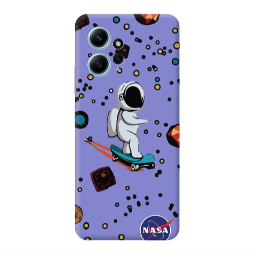 Xiaomi Redmi Note 12 4G Astronaut with skateboard Purple Colored Silicone TPU Θήκη