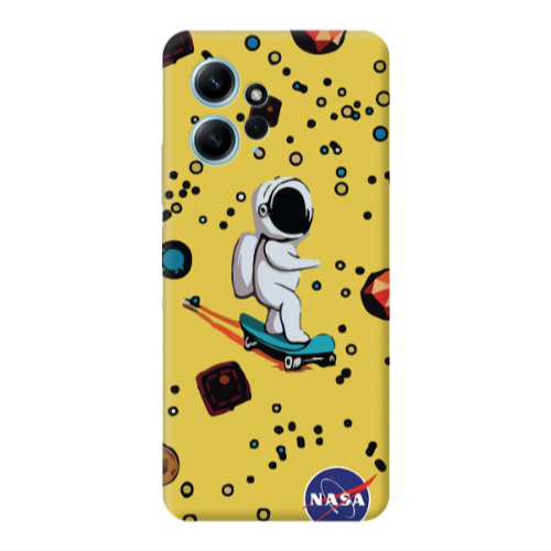 Xiaomi Redmi Note 12 4G Astronaut with skateboard Yellow Colored Silicone TPU Θήκη