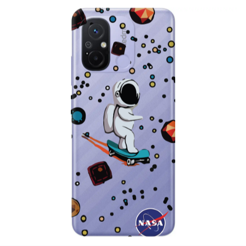 Xiaomi Redmi 12C Astronaut with skateboard Transparent Silicone TPU Θήκη