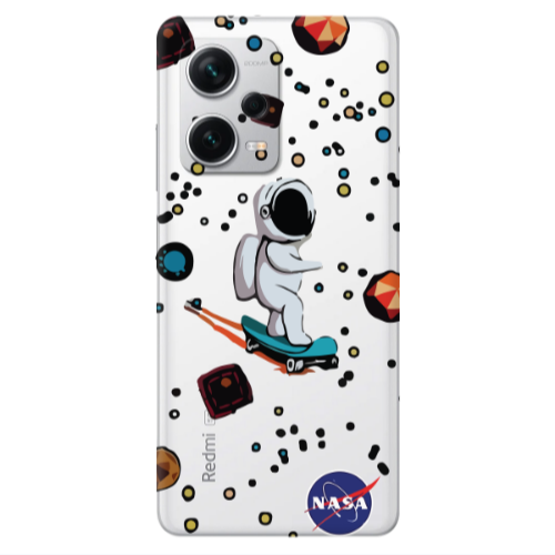 Xiaomi Redmi Note 12 5G Astronaut with skateboard Transparent Silicone TPU Θήκη