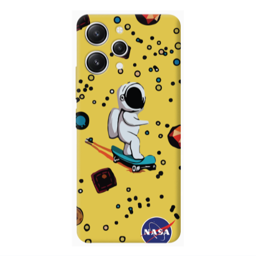 Xiaomi Redmi 12 Astronaut with skateboard Yellow Colored Silicone TPU Θήκη