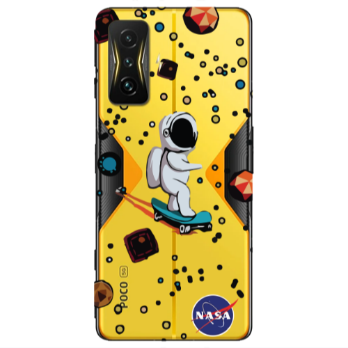 Xiaomi Poco F4 Gt Astronaut with skateboard Transparent Silicone TPU Θήκη
