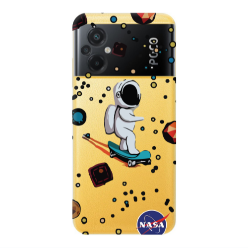 Xiaomi Poco M5 Astronaut with skateboard Transparent Silicone TPU Θήκη