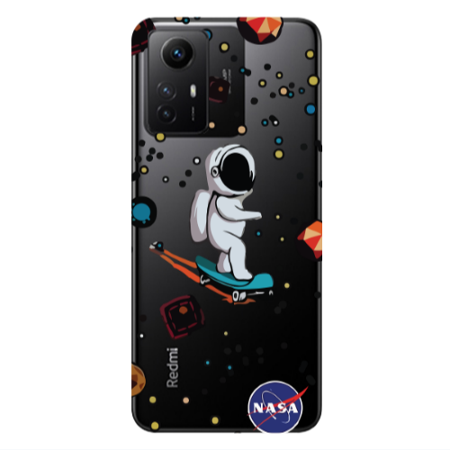 Xiaomi Redmi Note 12s Astronaut with skateboard Transparent Silicone TPU Θήκη