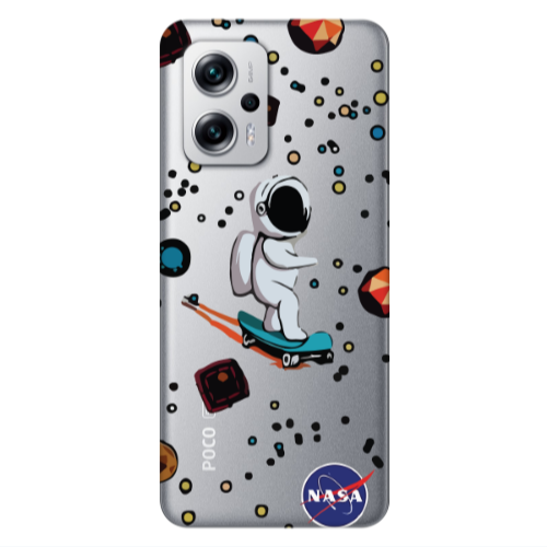 Xiaomi Poco X4 GT Astronaut with skateboard Transparent Silicone TPU Θήκη