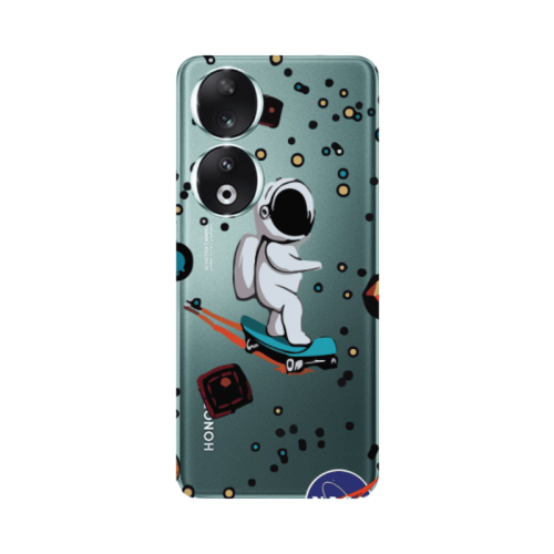 Honor 90 5G Astronaut with skateboard Transparent Silicone TPU Θήκη