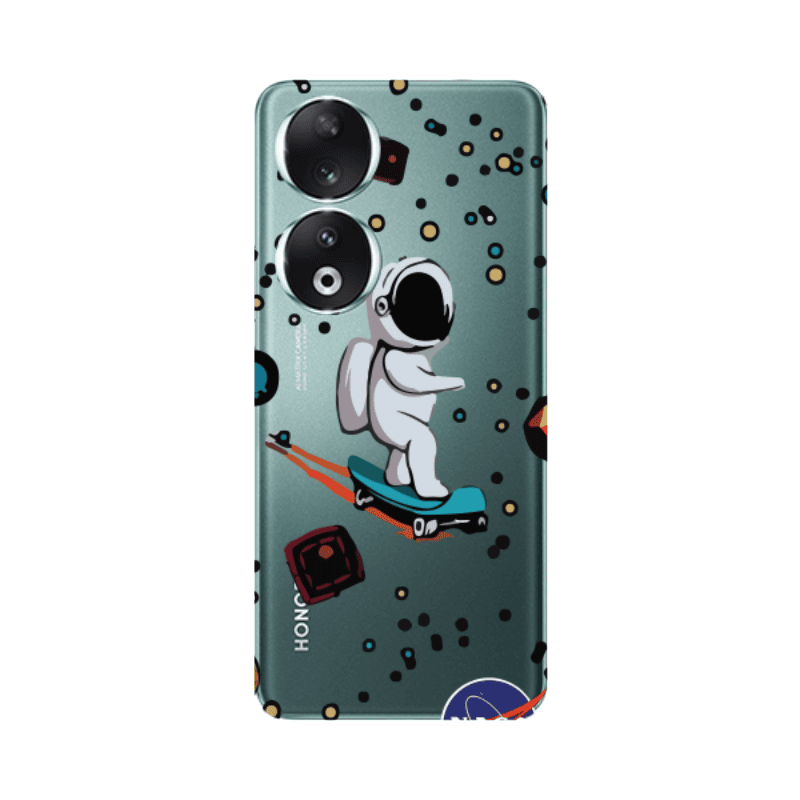 Honor 90 5G Astronaut with skateboard Transparent Silicone TPU Θήκη