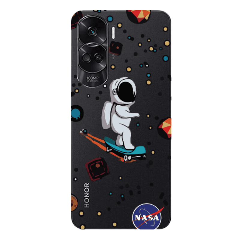 Honor 90 Lite 5G Astronaut with skateboard Transparent Silicone TPU Θήκη