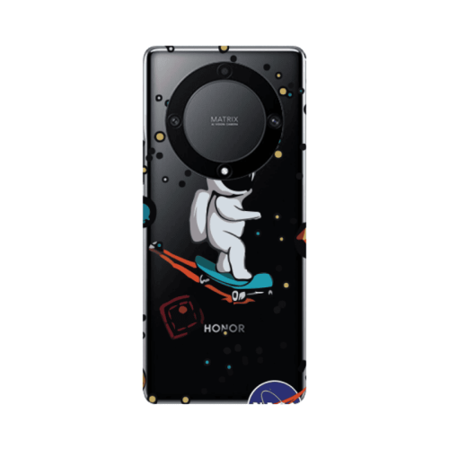 Honor Magic5 Lite 5G Astronaut with skateboard Transparent Silicone TPU Θήκη