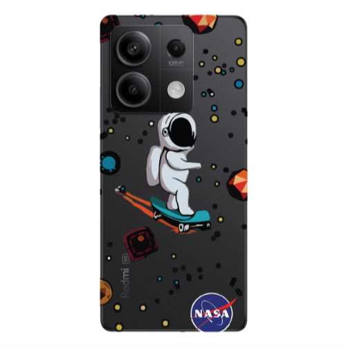 Xiaomi Redmi Note 13 5G Astronaut with skateboard Transparent Silicone TPU Θήκη