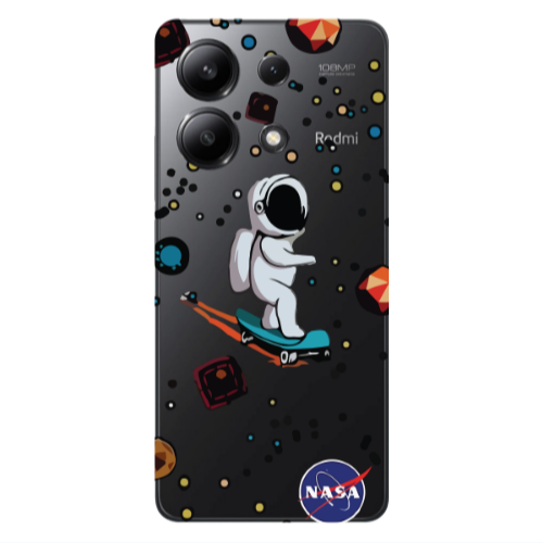 Xiaomi Redmi Note 13 4G Astronaut with skateboard Transparent Silicone TPU Θήκη