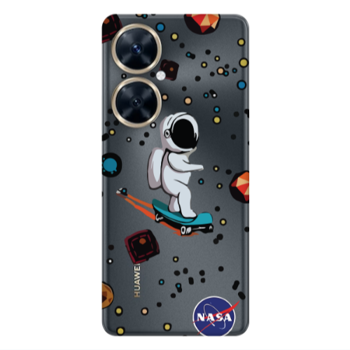 Huawei Nova 11i Astronaut with skateboard Transparent Silicone TPU Θήκη