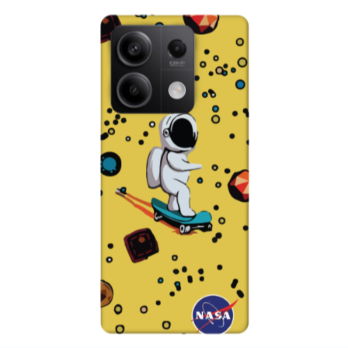 Xiaomi Redmi Note 13Pro 5G Astronaut with skateboard Yellow Colored Silicone TPU Θήκη