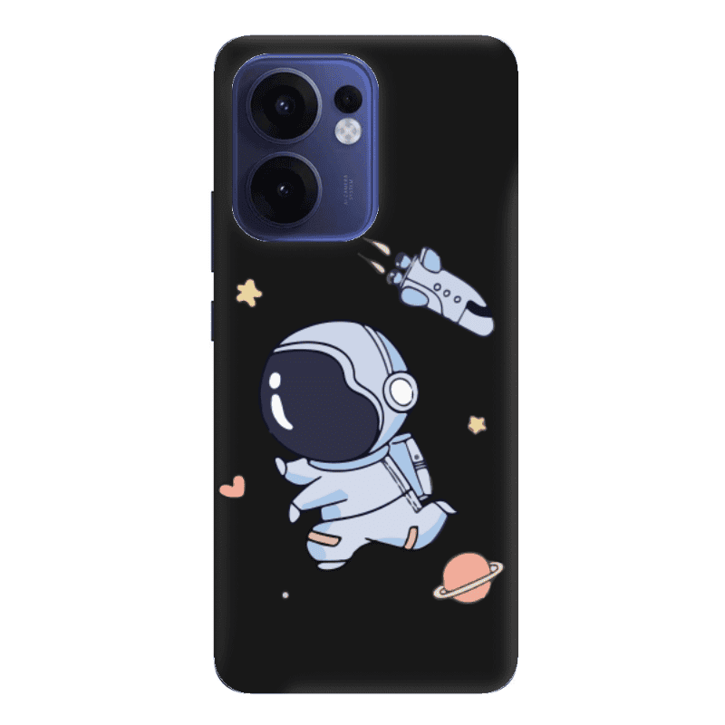 Oppo Reno13 FS Aduket Black Colored Silicone TPU Θήκη