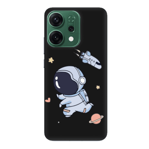 Oppo RENO 14 Aduket Black Colored Silicone TPU Θήκη