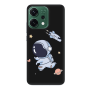 Oppo RENO 14 Aduket Black Colored Silicone TPU Θήκη