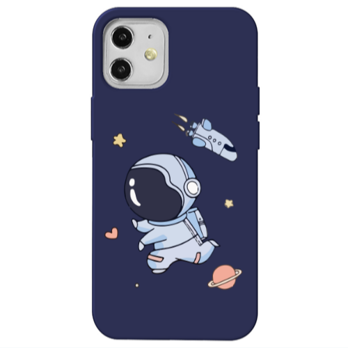 Apple iPhone 12 Aduket Dark blue Colored Silicone TPU Θήκη
