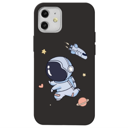 Apple iPhone 12 Aduket Black Colored Silicone TPU Θήκη