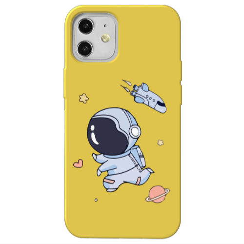 Apple iPhone 12 Aduket Yellow Colored Silicone TPU Θήκη