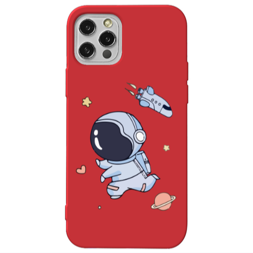 Apple iPhone 12 Pro Aduket Red Colored Silicone TPU Θήκη