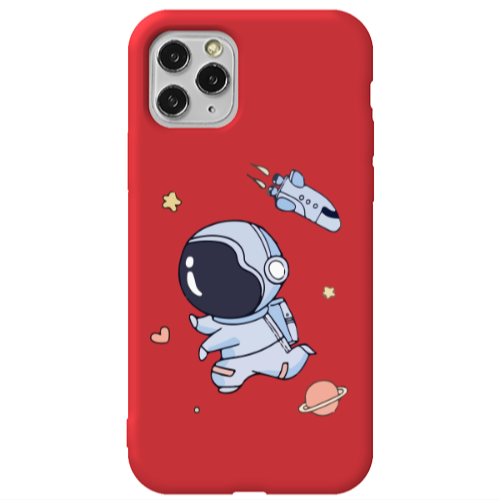 Apple iPhone 11 Pro Max Aduket Red Colored Silicone TPU Θήκη