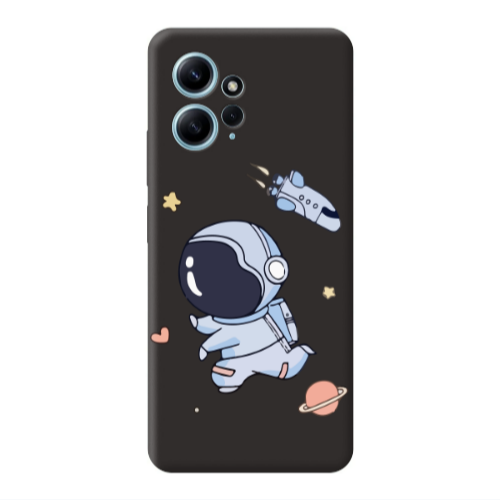 Xiaomi Redmi Note 12 4G Aduket Black Colored Silicone TPU Θήκη