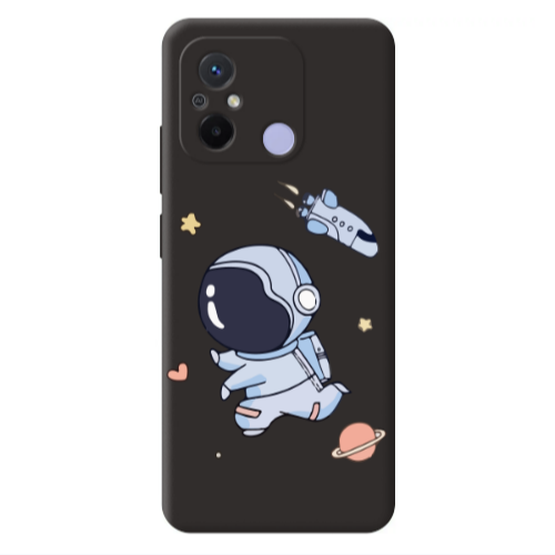Xiaomi Redmi 12C Aduket Black Colored Silicone TPU Θήκη