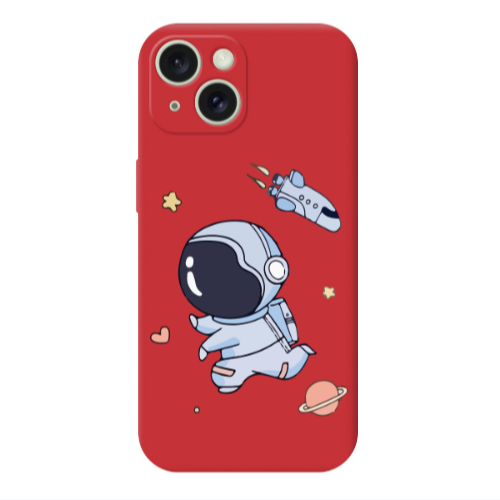Apple iPhone 15 Aduket Red Colored Silicone TPU Θήκη