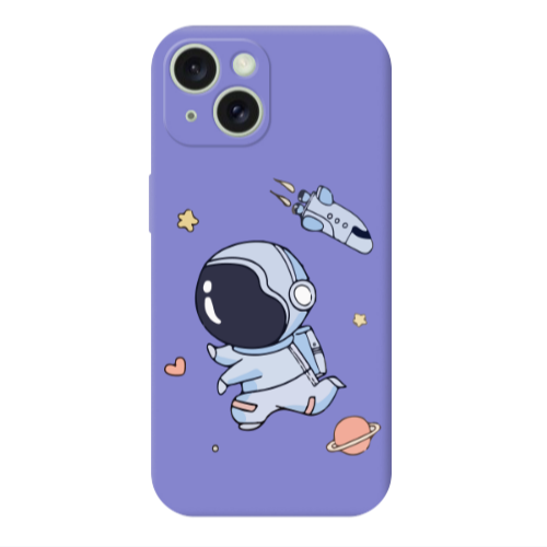Apple iPhone 15 Plus Aduket Purple Colored Silicone TPU Θήκη