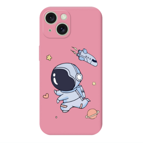 Apple iPhone 15 Plus Aduket Pink Colored Silicone TPU Θήκη