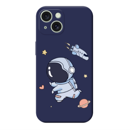 Apple iPhone 15 Plus Aduket Dark blue Colored Silicone TPU Θήκη
