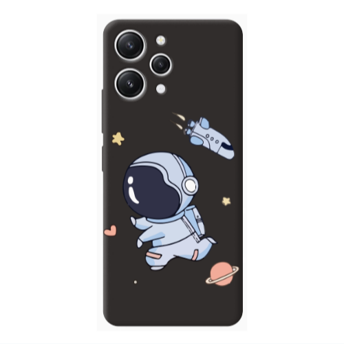 Xiaomi Redmi 12 Aduket Black Colored Silicone TPU Θήκη