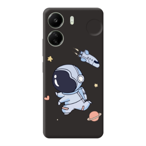 Xiaomi Redmi 13C Aduket Black Colored Silicone TPU Θήκη