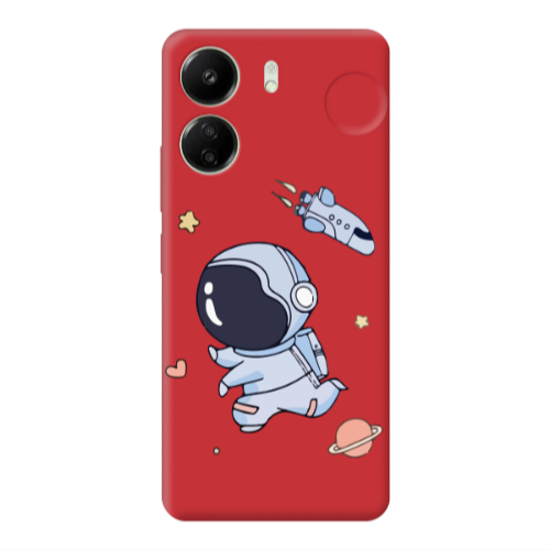Xiaomi Redmi 13C Aduket Red Colored Silicone TPU Θήκη