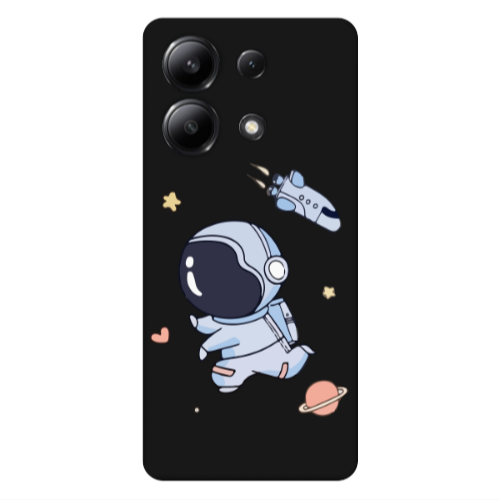 Xiaomi Redmi Note 13 4G Aduket Black Colored Silicone TPU Θήκη