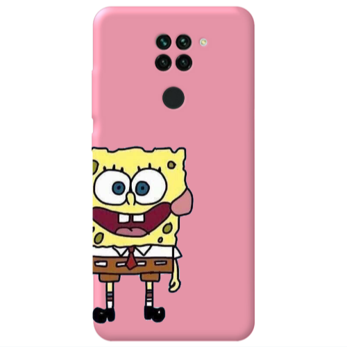 Xiaomi Redmi Note 9 Spong 2 Pink Colored Silicone TPU Θήκη