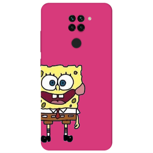 Xiaomi Redmi Note 9 Spong 2 Fuchsia Colored Silicone TPU Θήκη