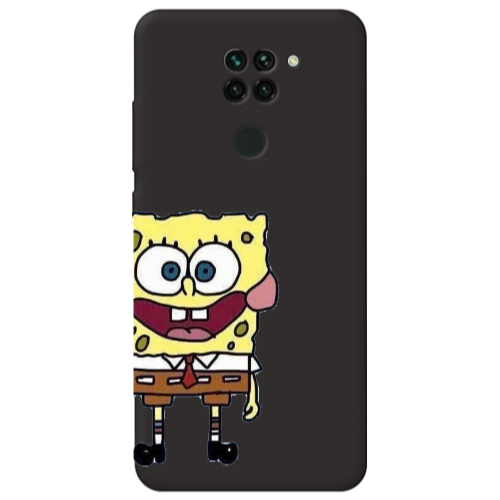 Xiaomi Redmi Note 9 Spong 2 Black Colored Silicone TPU Θήκη