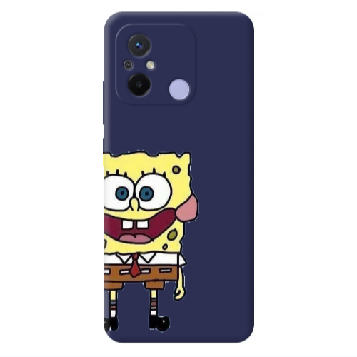 Xiaomi Redmi 12C Spong 2 Dark blue Colored Silicone TPU Θήκη