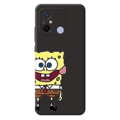 Xiaomi Redmi 12C Spong 2 Black Colored Silicone TPU Θήκη