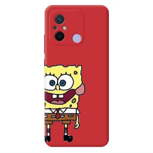 Xiaomi Redmi 12C Spong 2 Red Colored Silicone TPU Θήκη