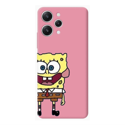 Xiaomi Redmi 12 Spong 2 Pink Colored Silicone TPU Θήκη