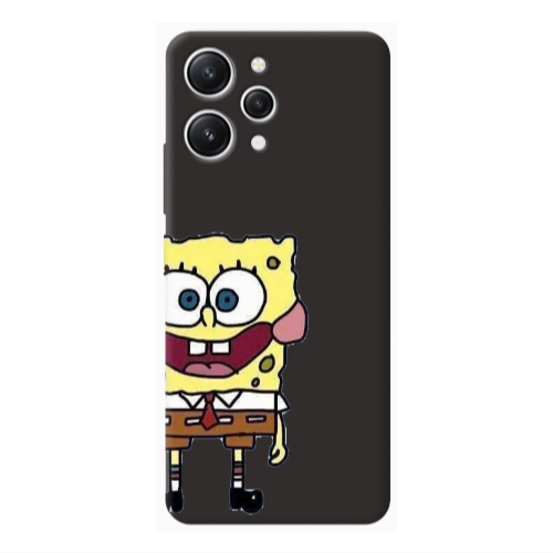 Xiaomi Redmi 12 Spong 2 Black Colored Silicone TPU Θήκη